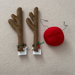 Car Reindeer Antlers and Nose Set